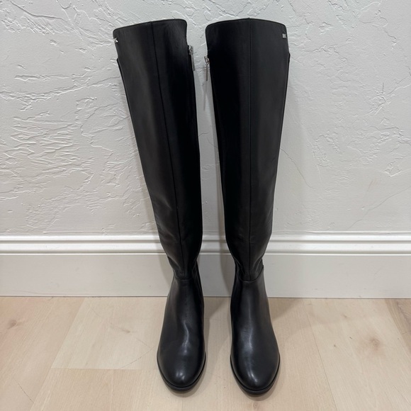 EUC Michael Kors Bromley Over the Knee Riding Boot Black Leather Women's 5 - Picture 6 of 16